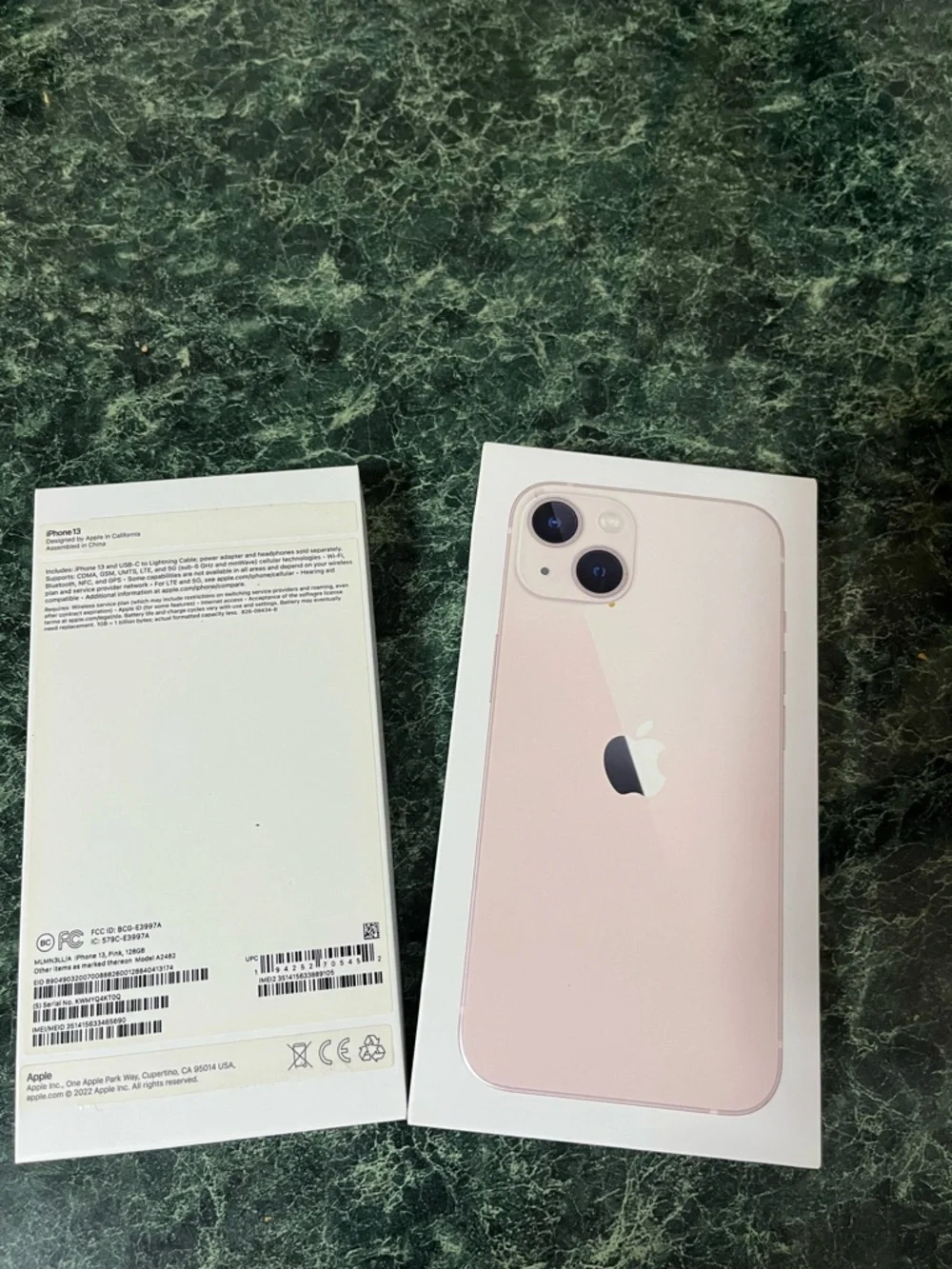 Empty iPhone 13 Box-Original Packaging Only (pink)